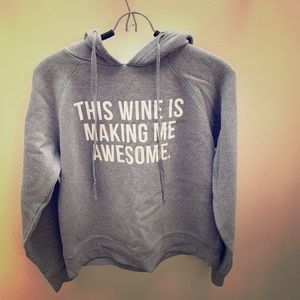 This wine is making me awesome , Grey hoodie